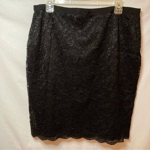 NY & CO Collection Black Lace Skirt Size 14 NWT